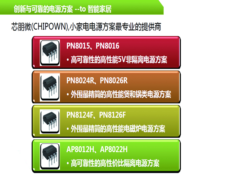 芯朋微，小家電電源方案提供商